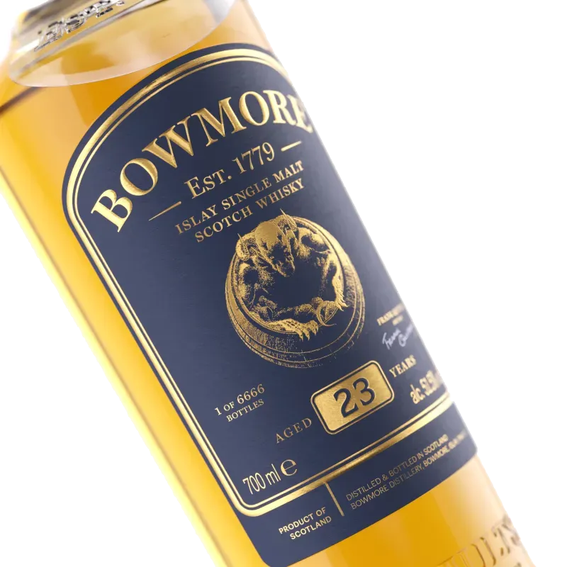 BOWMORE 23 YEARS FRANQ QUIETLY " NO CORNERS TO HIDE" LIMITED EDITION